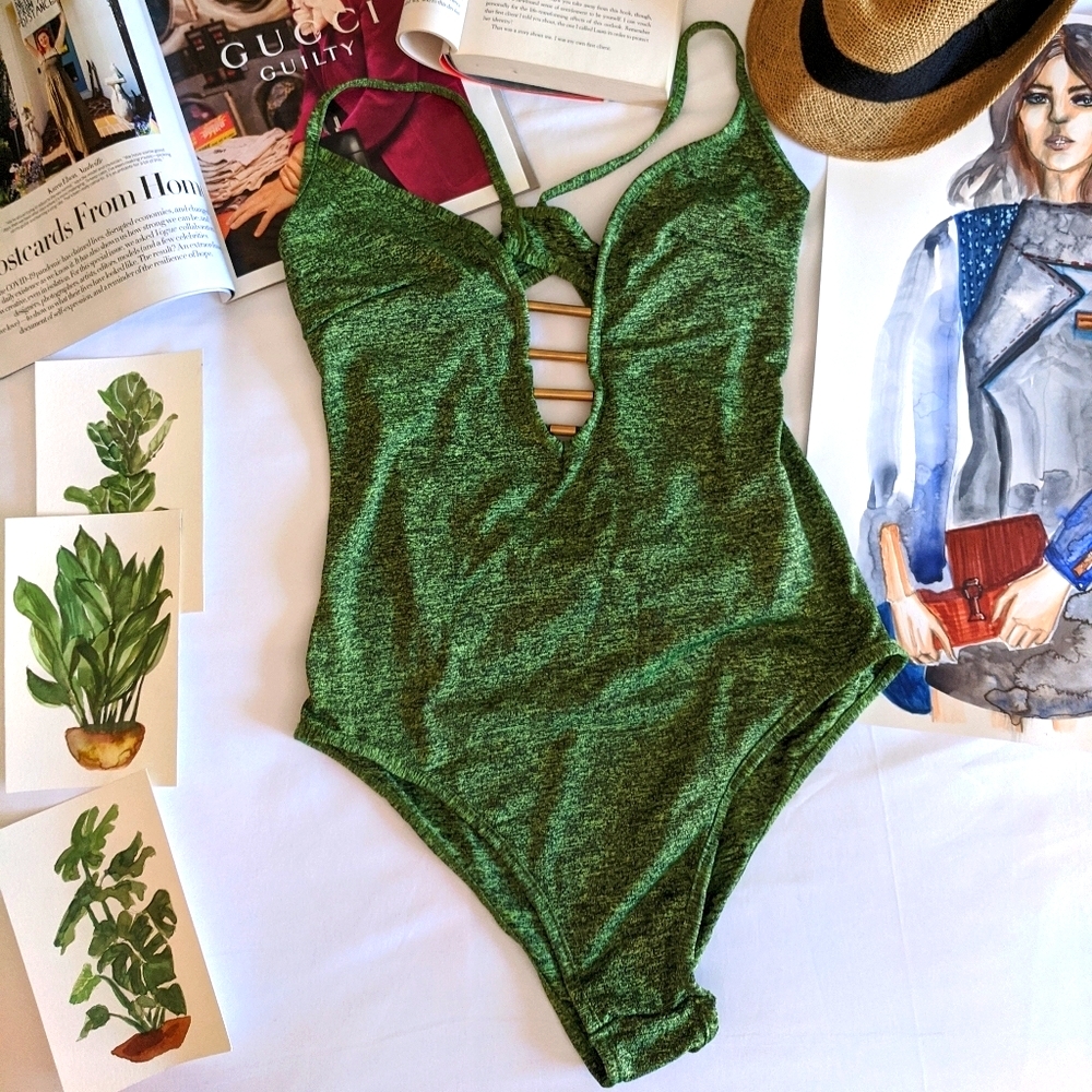 Strap Hollow Out Backless Women One Piece Swimsuit